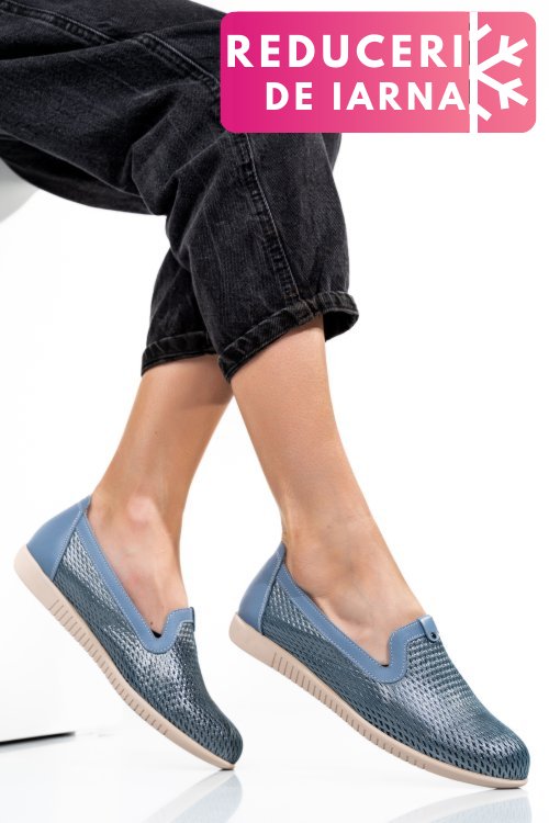 Espadrile albastre piele naturala 1pc16411