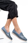 ESPADRILE ALBASTRE PIELE NATURALA 1PC16411