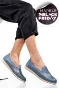 ESPADRILE ALBASTRE PIELE NATURALA 1PC16411