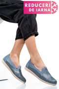 ESPADRILE ALBASTRE PIELE NATURALA 1PC16411