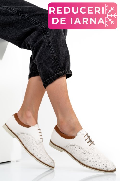 Pantofi bej piele naturala 1pc12008