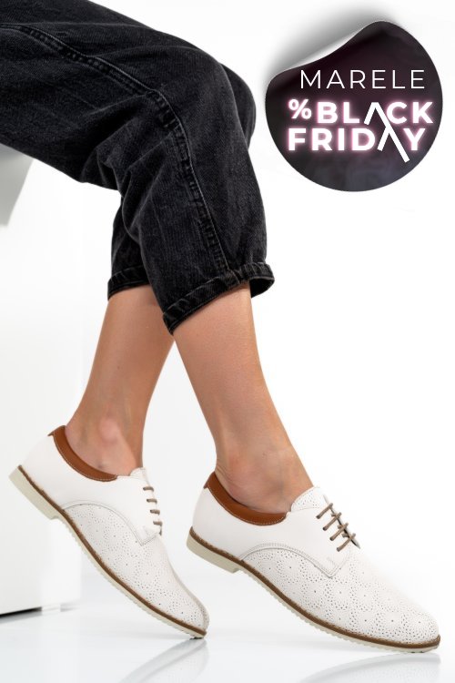 Pantofi bej piele naturala 1pc12008