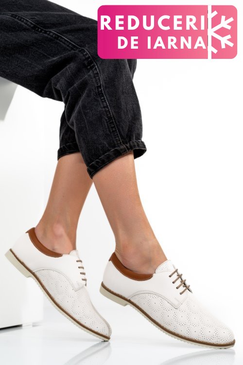 Pantofi bej piele naturala 1pc12008