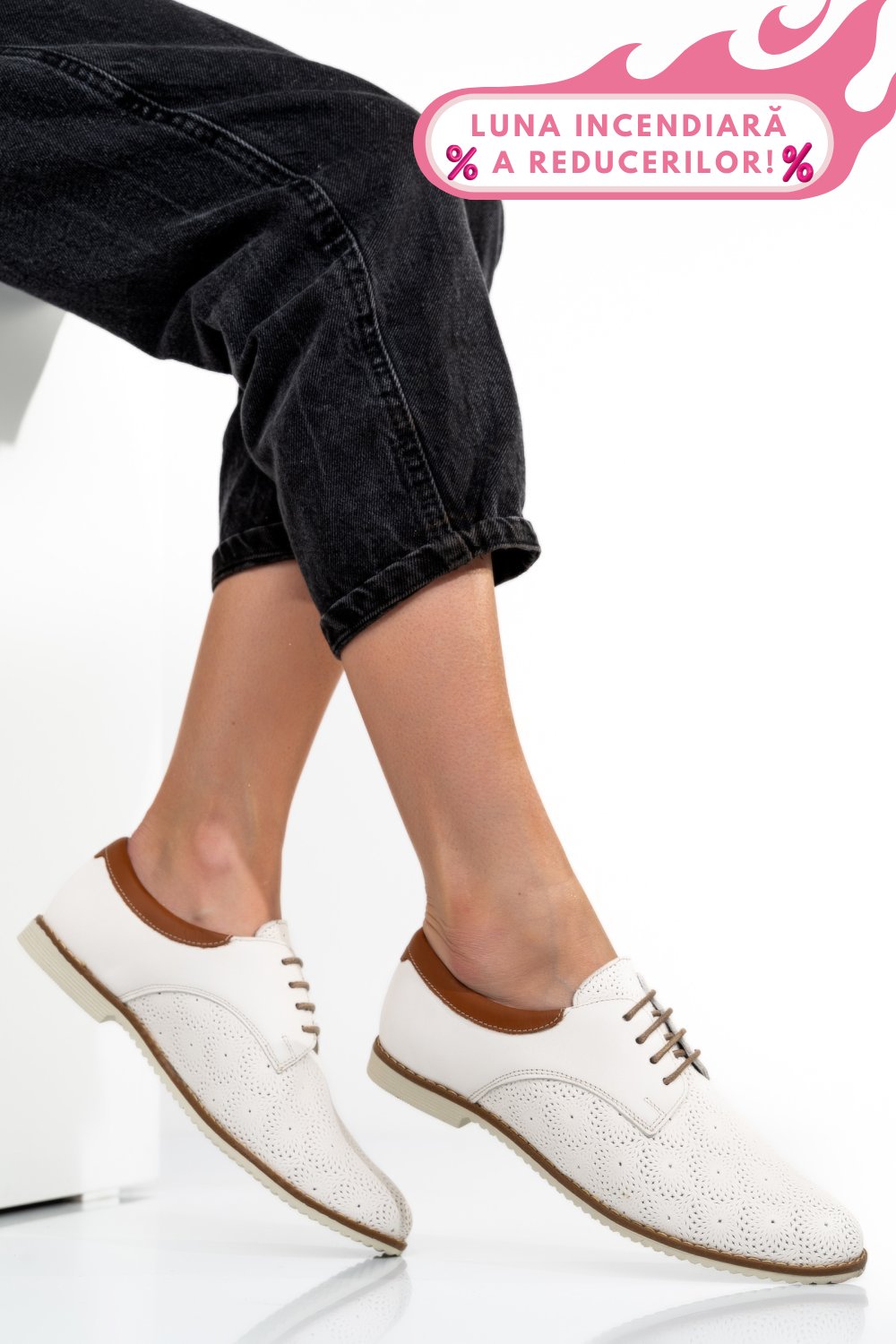PANTOFI BEJ PIELE NATURALA 1PC12008