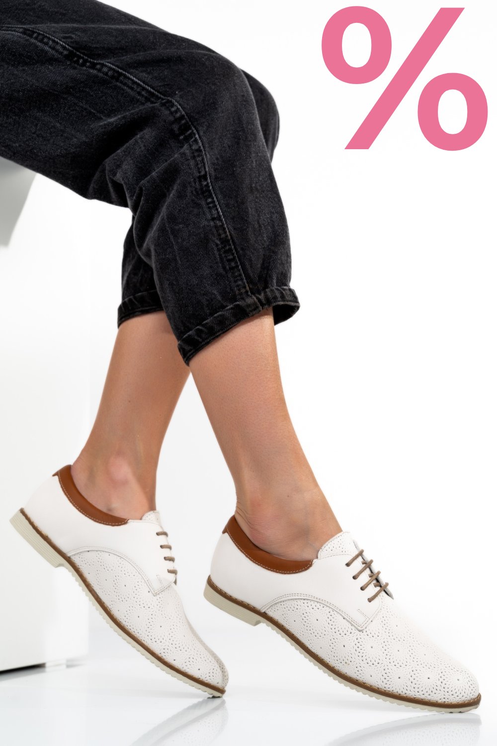 PANTOFI BEJ PIELE NATURALA 1PC12008