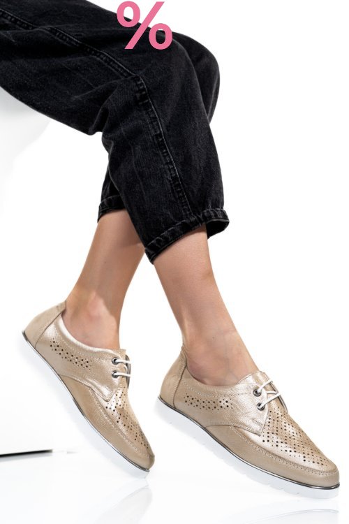 Pantofi bej piele naturala 1pc17720