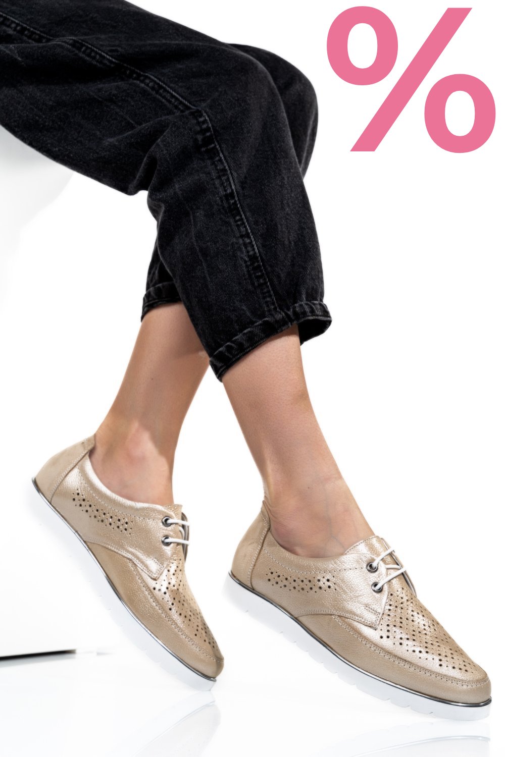 PANTOFI BEJ PIELE NATURALA 1PC17720