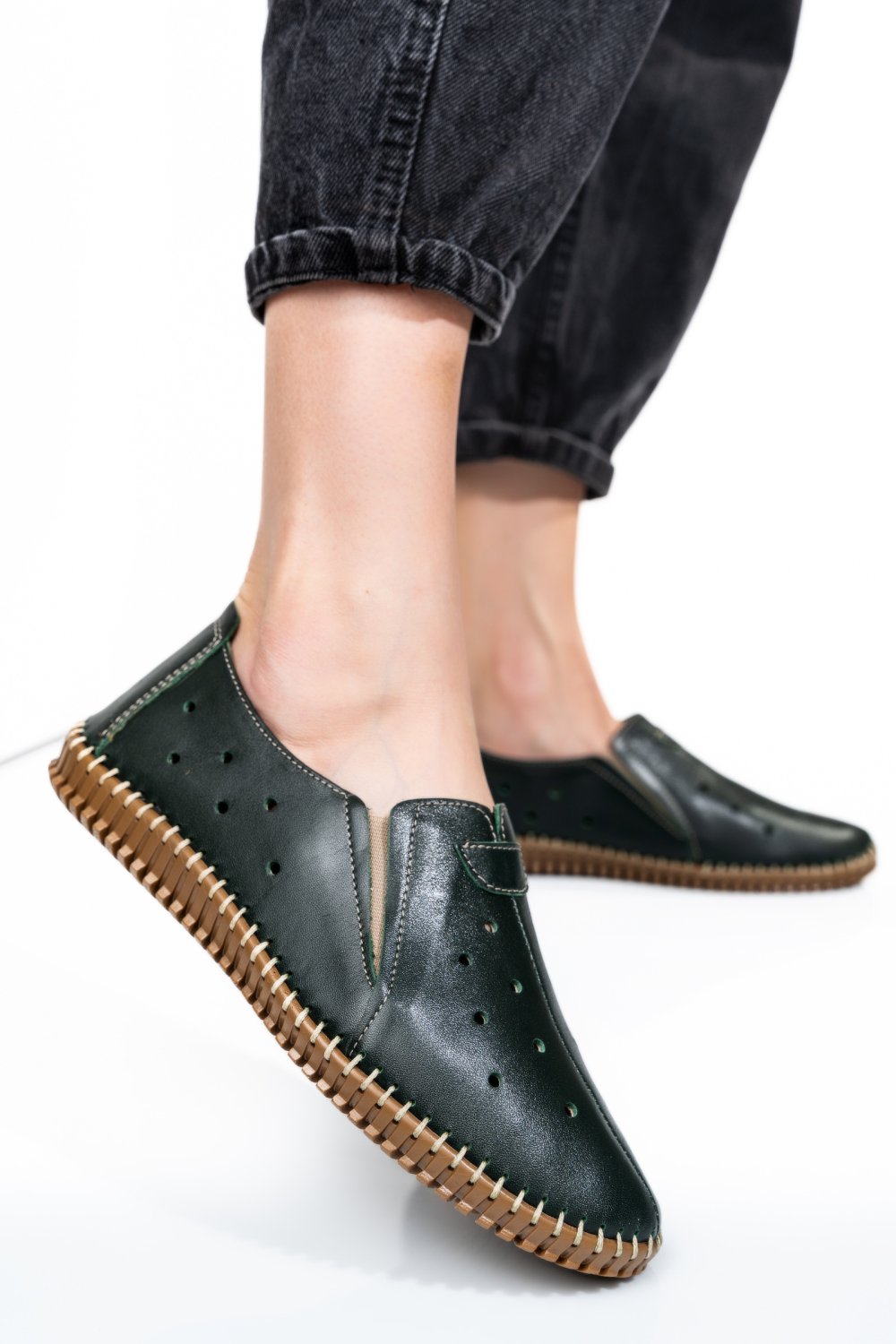 ESPADRILE VERZI PIELE NATURALA 1PC19150