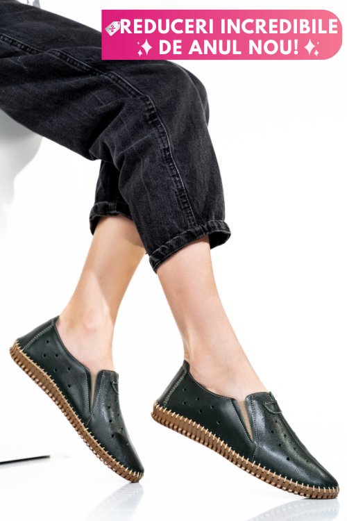 Espadrile verzi piele naturala 1pc19150
