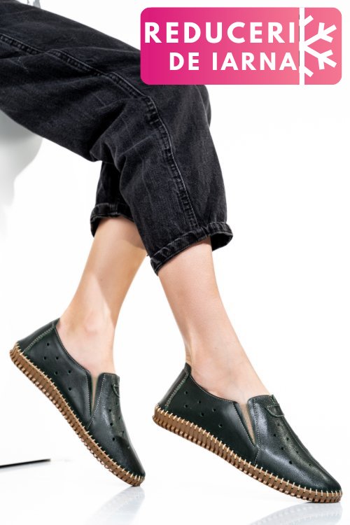 Espadrile verzi piele naturala 1pc19150