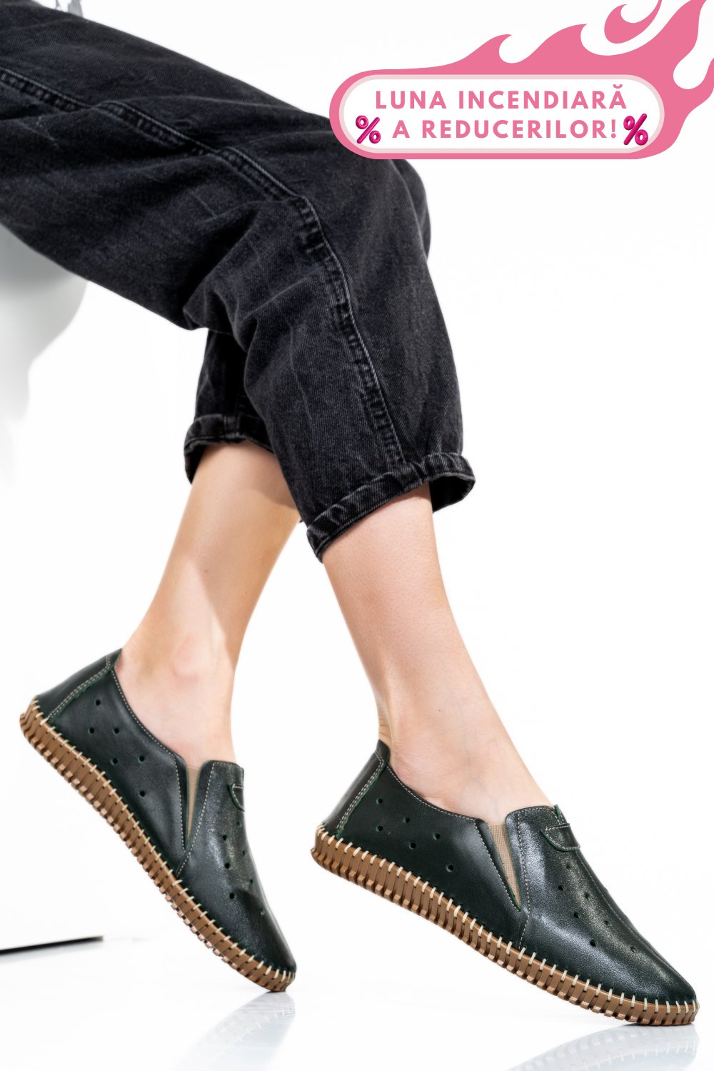 ESPADRILE VERZI PIELE NATURALA 1PC19150