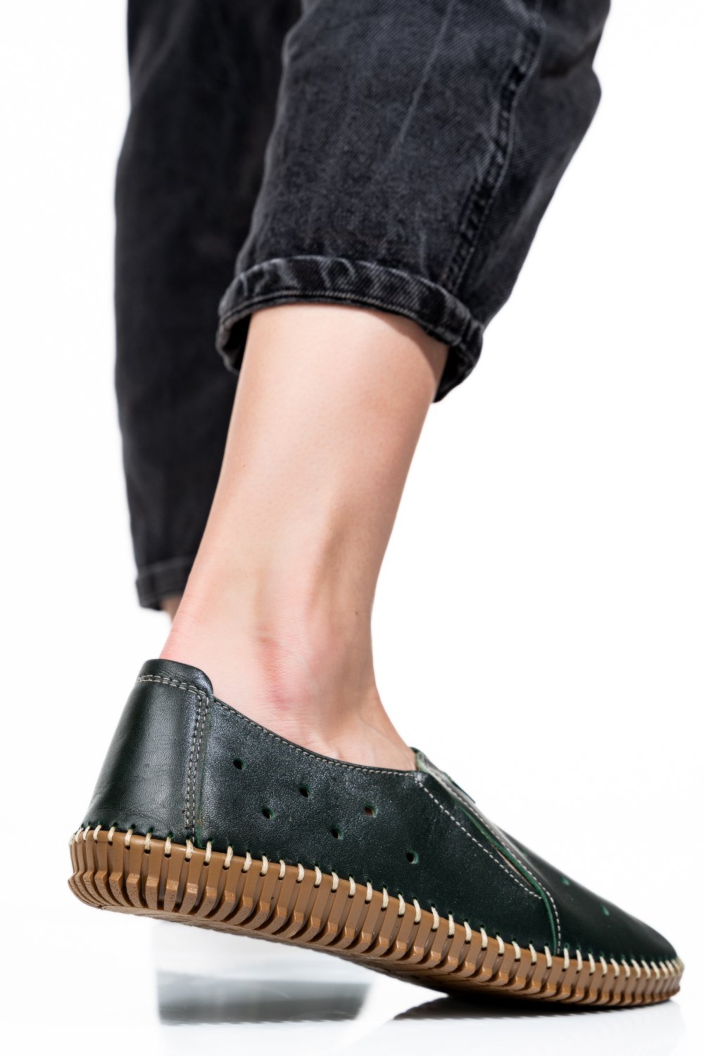 ESPADRILE VERZI PIELE NATURALA 1PC19150