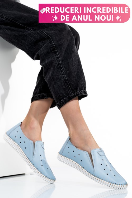 Espadrile albastre piele naturala 1pc19150