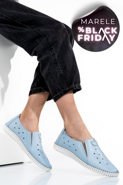 Espadrile albastre piele naturala 1pc19150