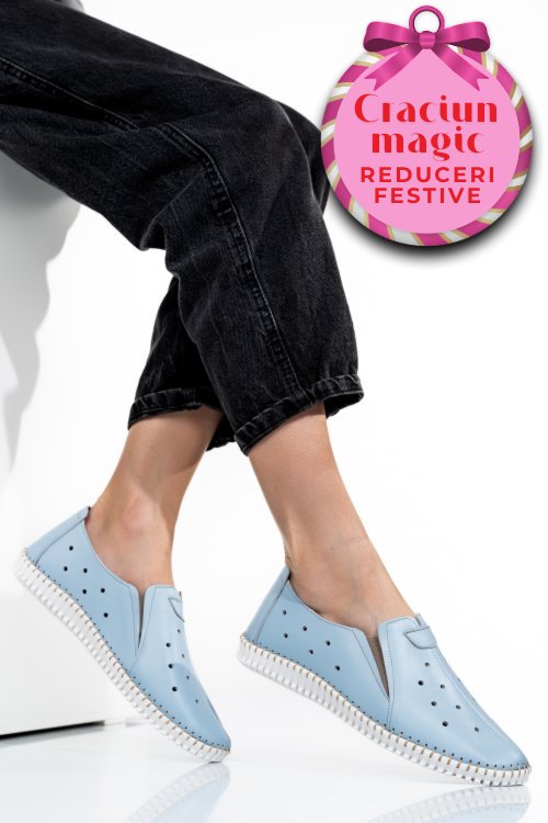 Espadrile albastre piele naturala 1pc19150