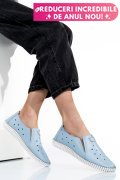 ESPADRILE ALBASTRE PIELE NATURALA 1PC19150