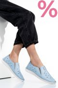 ESPADRILE ALBASTRE PIELE NATURALA 1PC19150