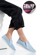 ESPADRILE ALBASTRE PIELE NATURALA 1PC19150