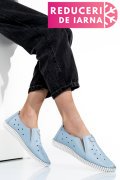 ESPADRILE ALBASTRE PIELE NATURALA 1PC19150