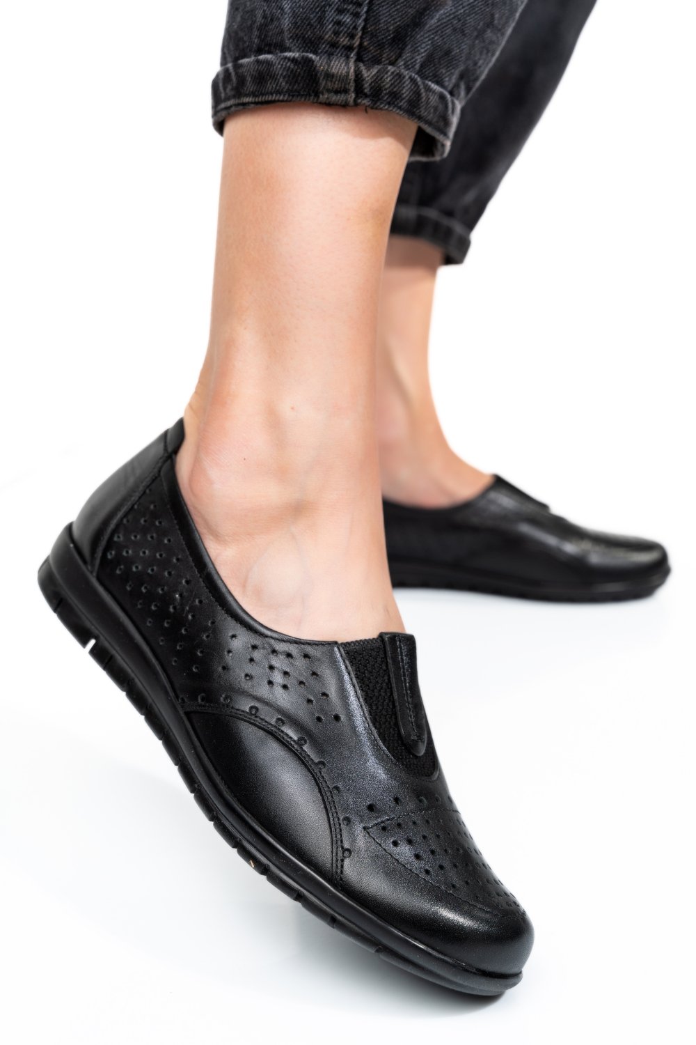 ESPADRILE NEGRE PIELE NATURALA 1PC17540