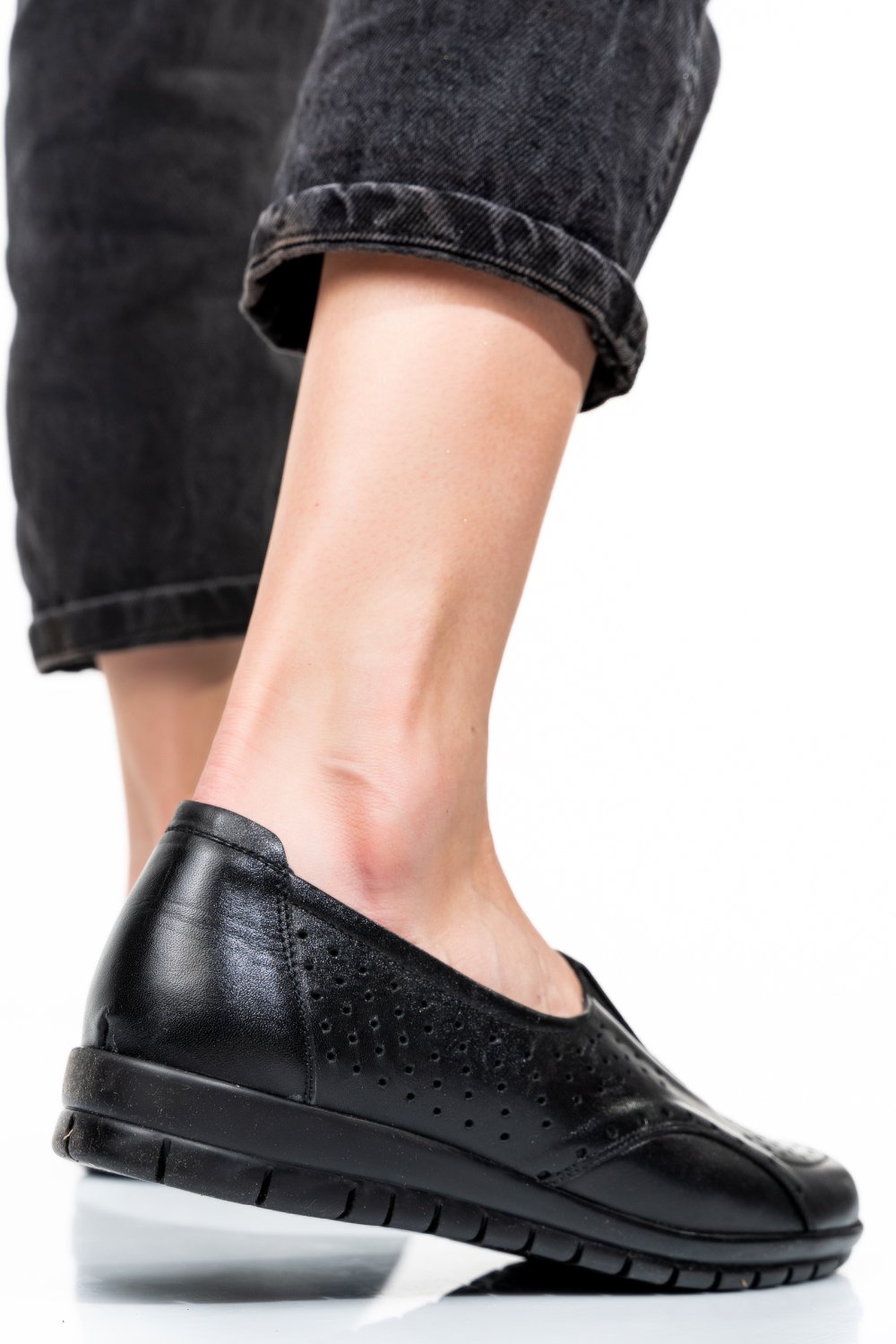 ESPADRILE NEGRE PIELE NATURALA 1PC17540