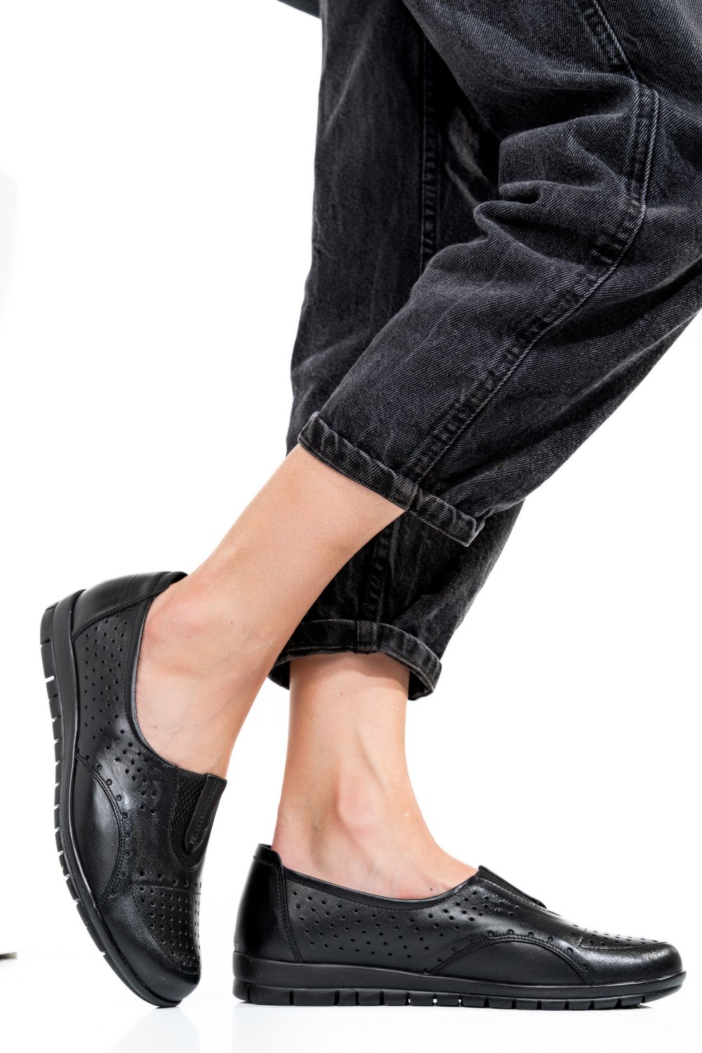 ESPADRILE NEGRE PIELE NATURALA 1PC17540