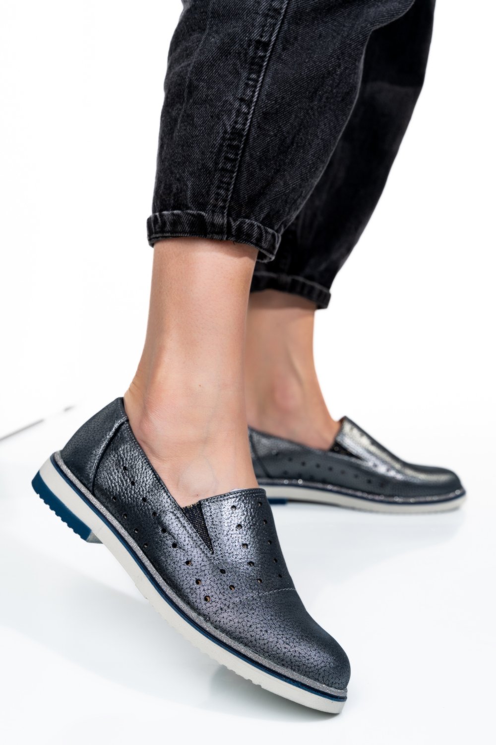 ESPADRILE ALBASTRU SIDEF PIELE NATURALA 1PC14109