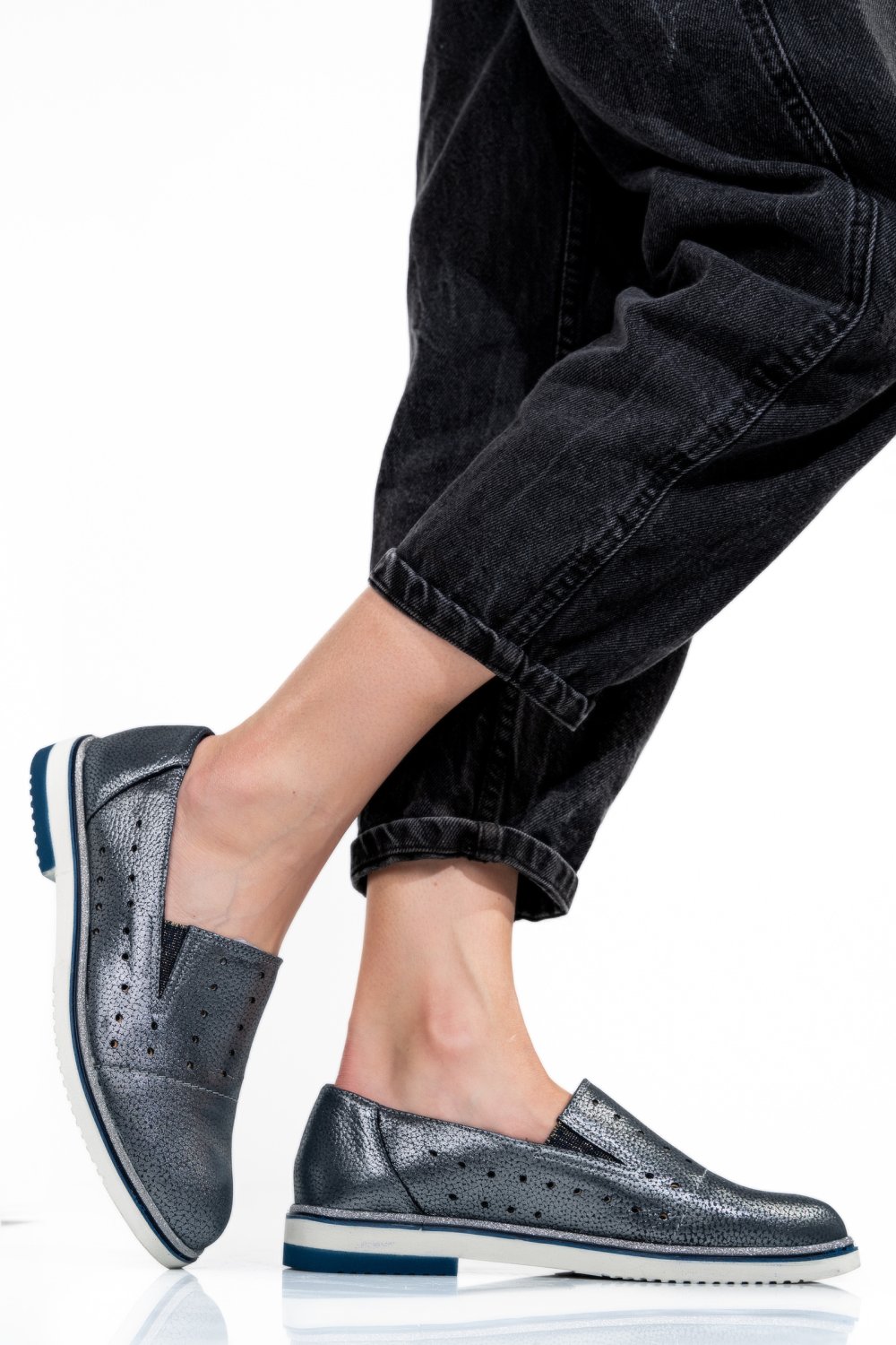 ESPADRILE ALBASTRU SIDEF PIELE NATURALA 1PC14109