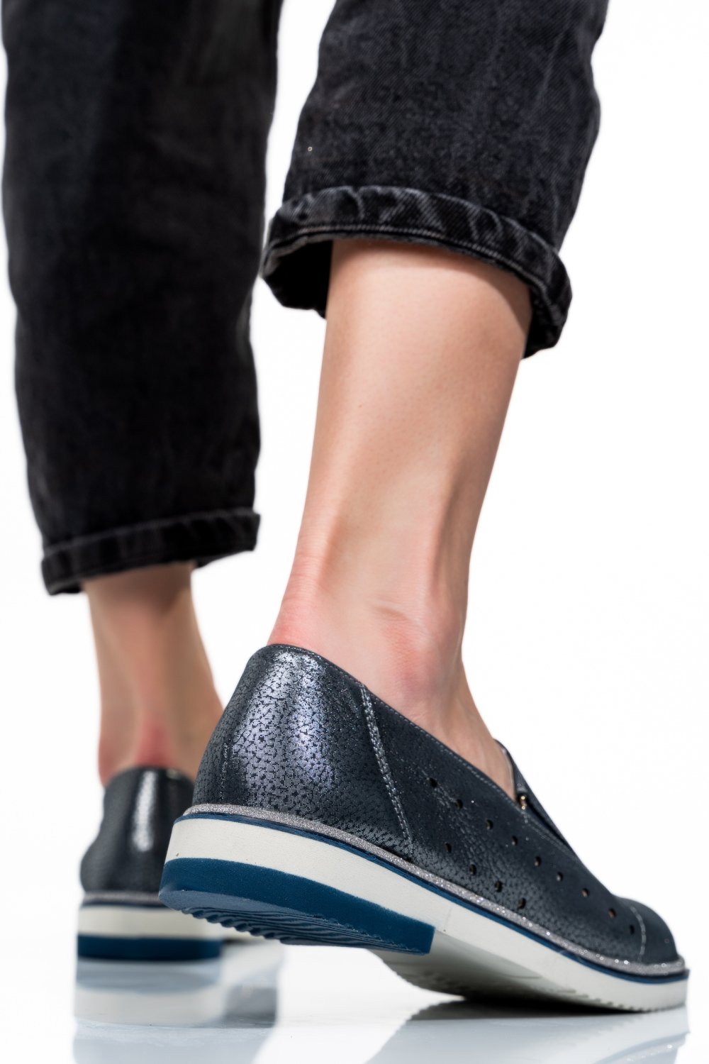 ESPADRILE ALBASTRU SIDEF PIELE NATURALA 1PC14109