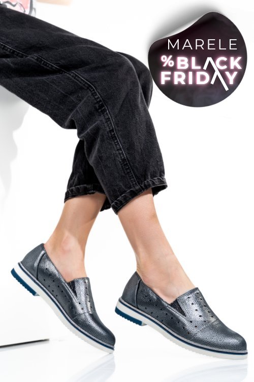 Espadrile albastru sidef piele naturala 1pc14109