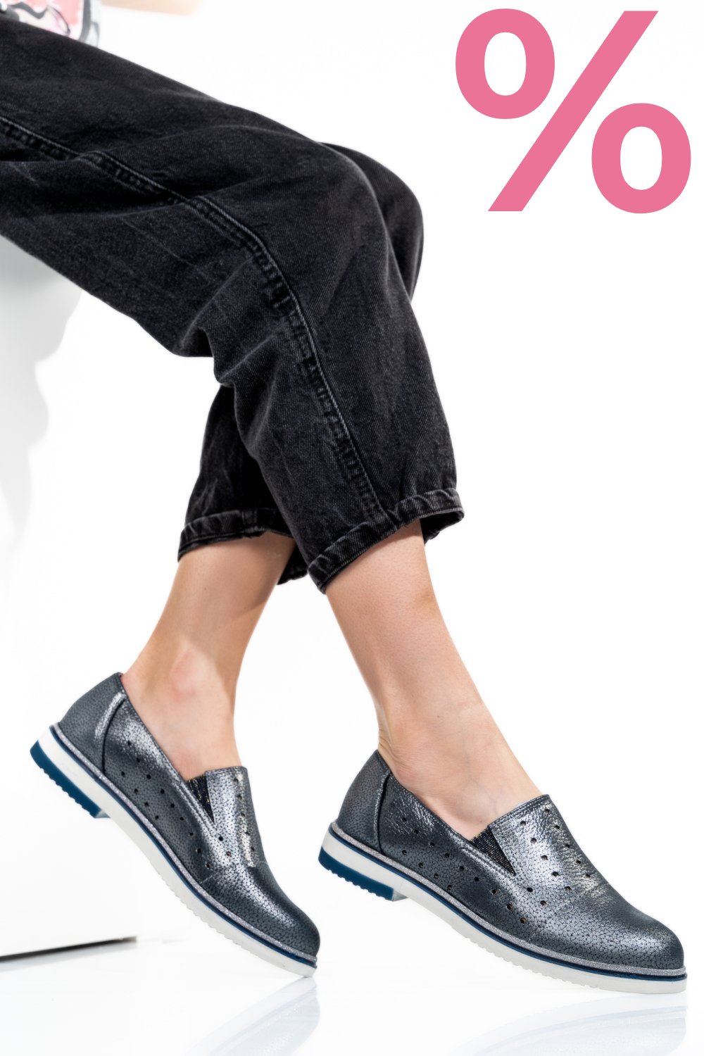 ESPADRILE ALBASTRU SIDEF PIELE NATURALA 1PC14109