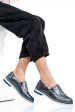 Espadrile albastru sidef piele naturala 1pc14109