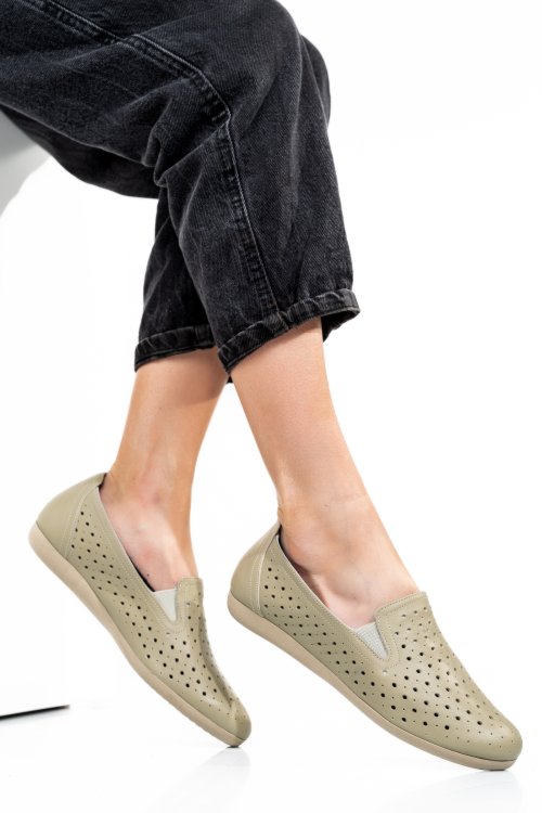 Espadrile olive piele naturala 1pc15411