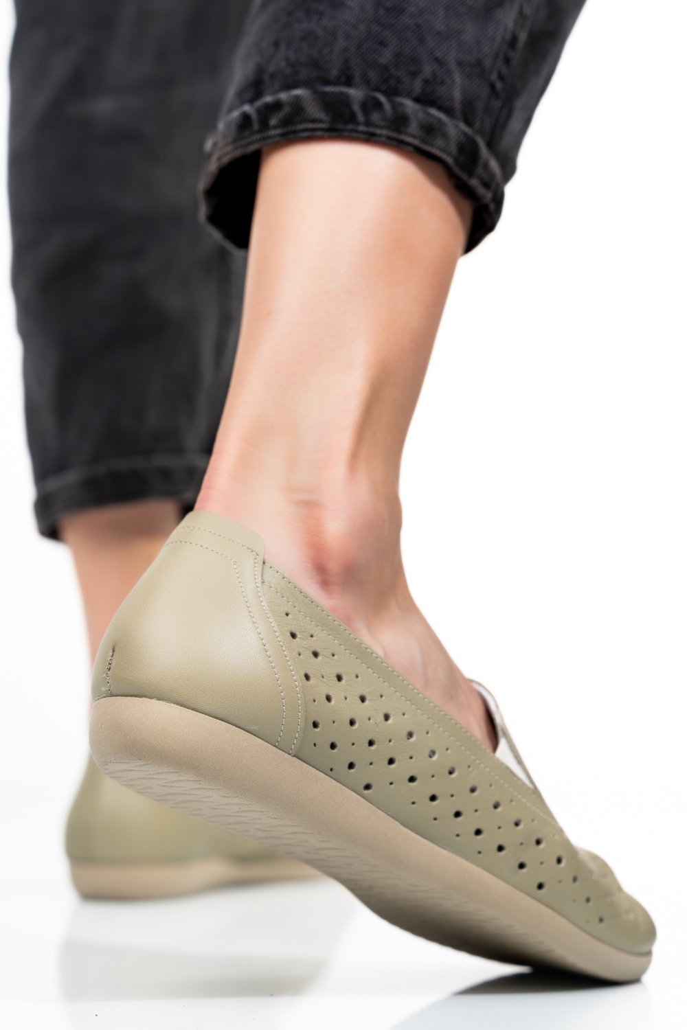 ESPADRILE OLIVE PIELE NATURALA 1PC15411