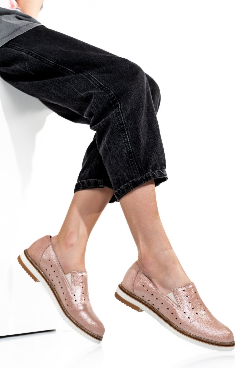 ESPADRILE PINK SIDEF PIELE NATURALA 1PC14109