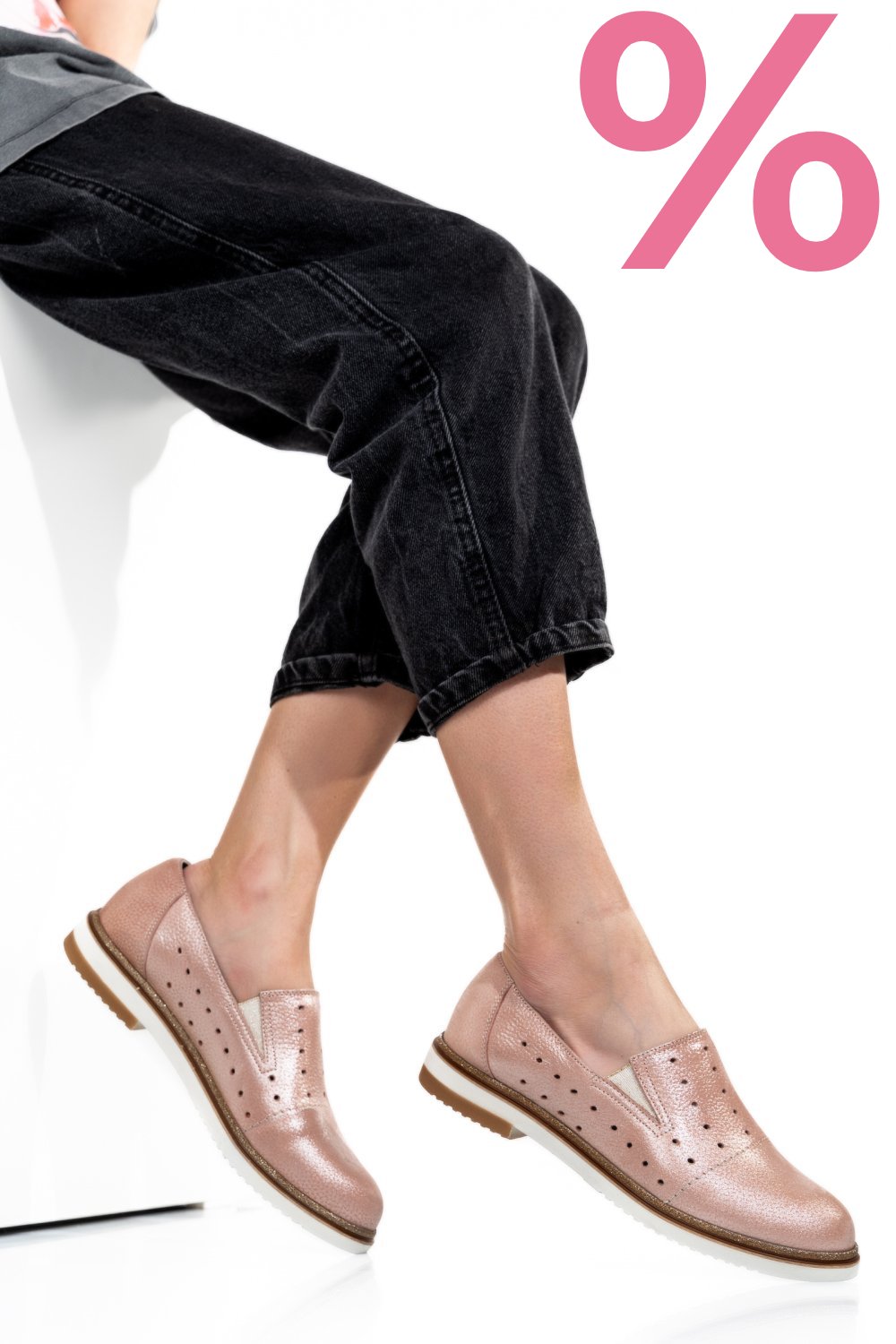 ESPADRILE PINK SIDEF PIELE NATURALA 1PC14109