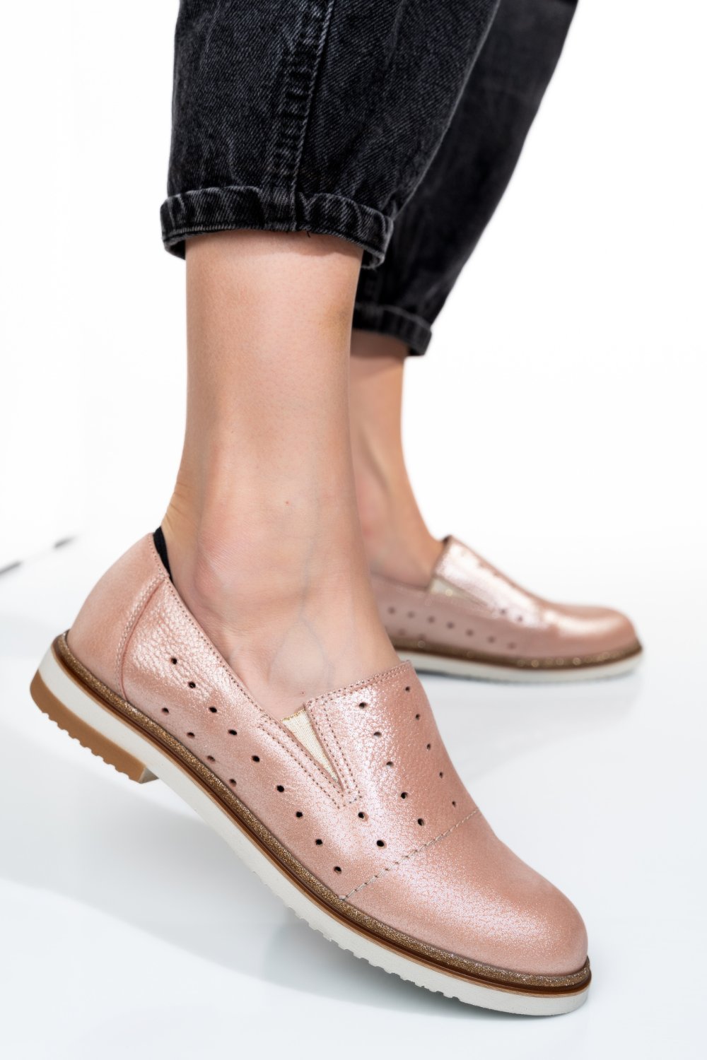 ESPADRILE PINK SIDEF PIELE NATURALA 1PC14109