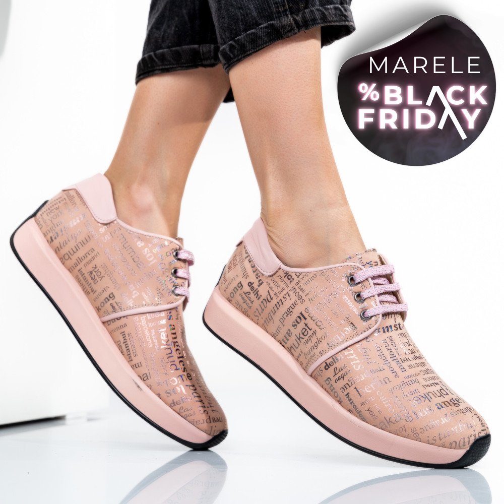 PANTOFI SPORT ROZ PIELE NATURALA 1PC12741