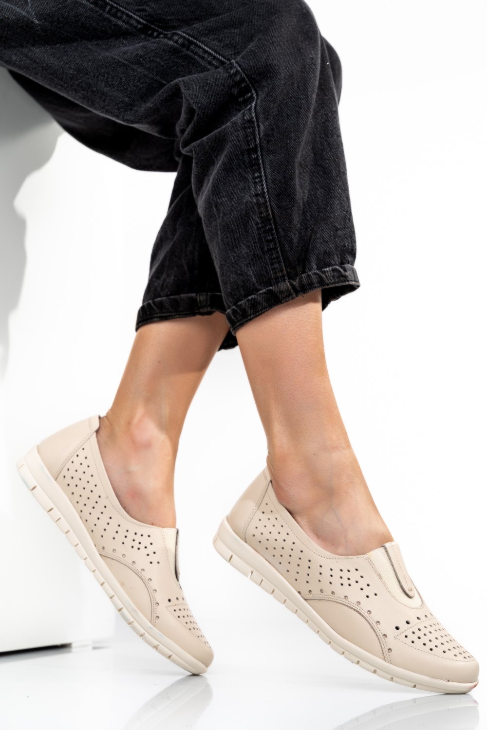 ESPADRILE BEJ PIELE NATURALA 1PC17540