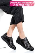 PANTOFI SPORT NEGRI PIELE NATURALA 1PC7555