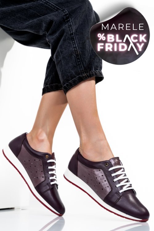 Pantofi sport visinii piele naturala 1pc13542