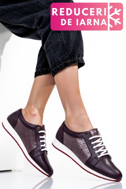 Pantofi sport visinii piele naturala 1pc13542