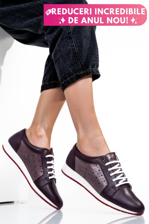 Pantofi sport visinii piele naturala 1pc13542