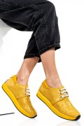 PANTOFI SPORT GALBENI PIELE NATURALA 1PC12741