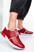 PANTOFI SPORT ROSII PIELE NATURALA 1PC12741