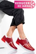 PANTOFI SPORT ROSII PIELE NATURALA 1PC12741