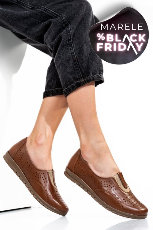 Espadrile maro piele naturala 1pc17540