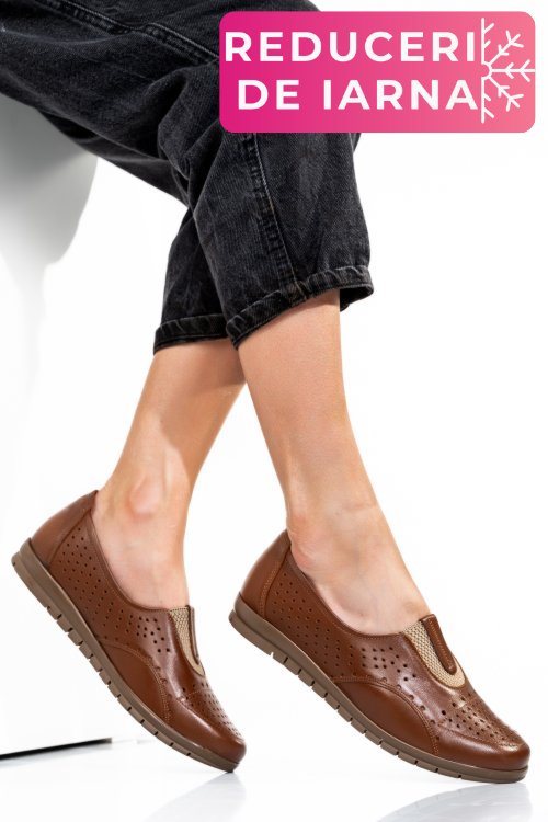 Espadrile maro piele naturala 1pc17540