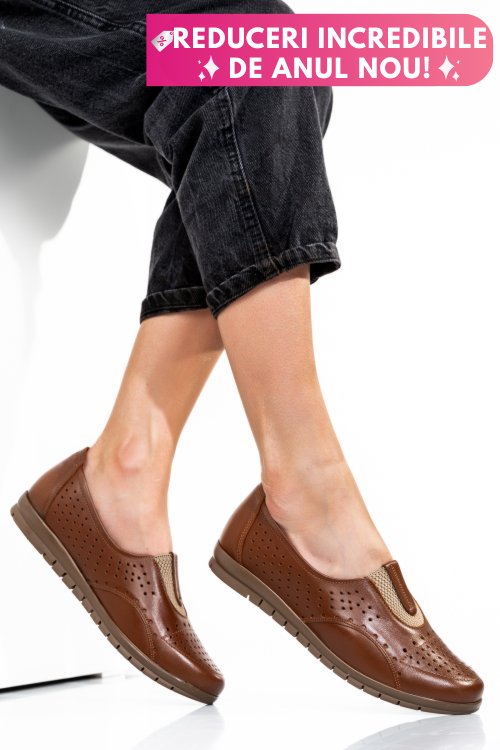 Espadrile maro piele naturala 1pc17540