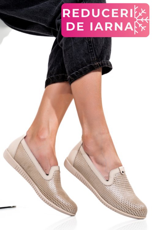 Espadrile bej piele naturala 1pc16411